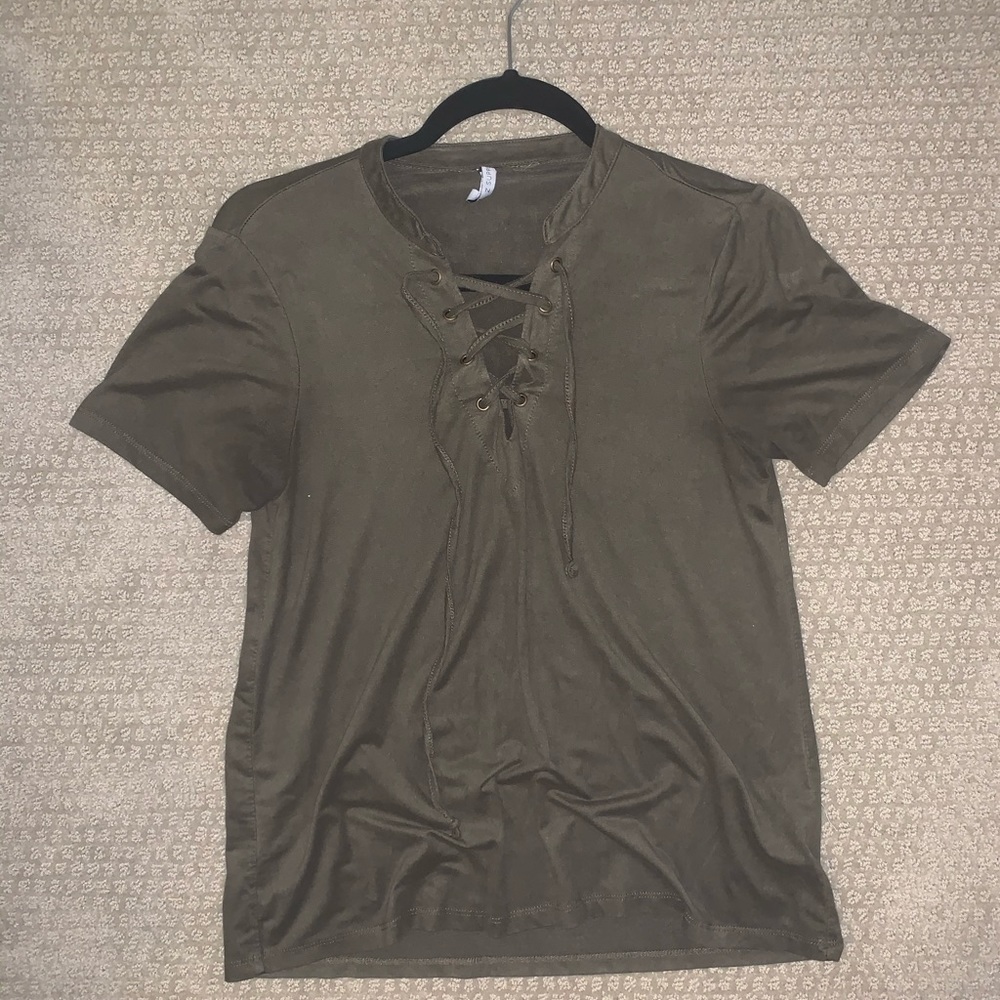 Z Supply suede olive green top